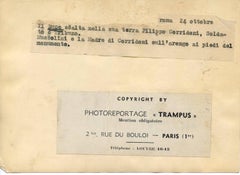 Mussolini-Gedenkstätte Filippo Corridoni - Vintage-Fotografie 1936