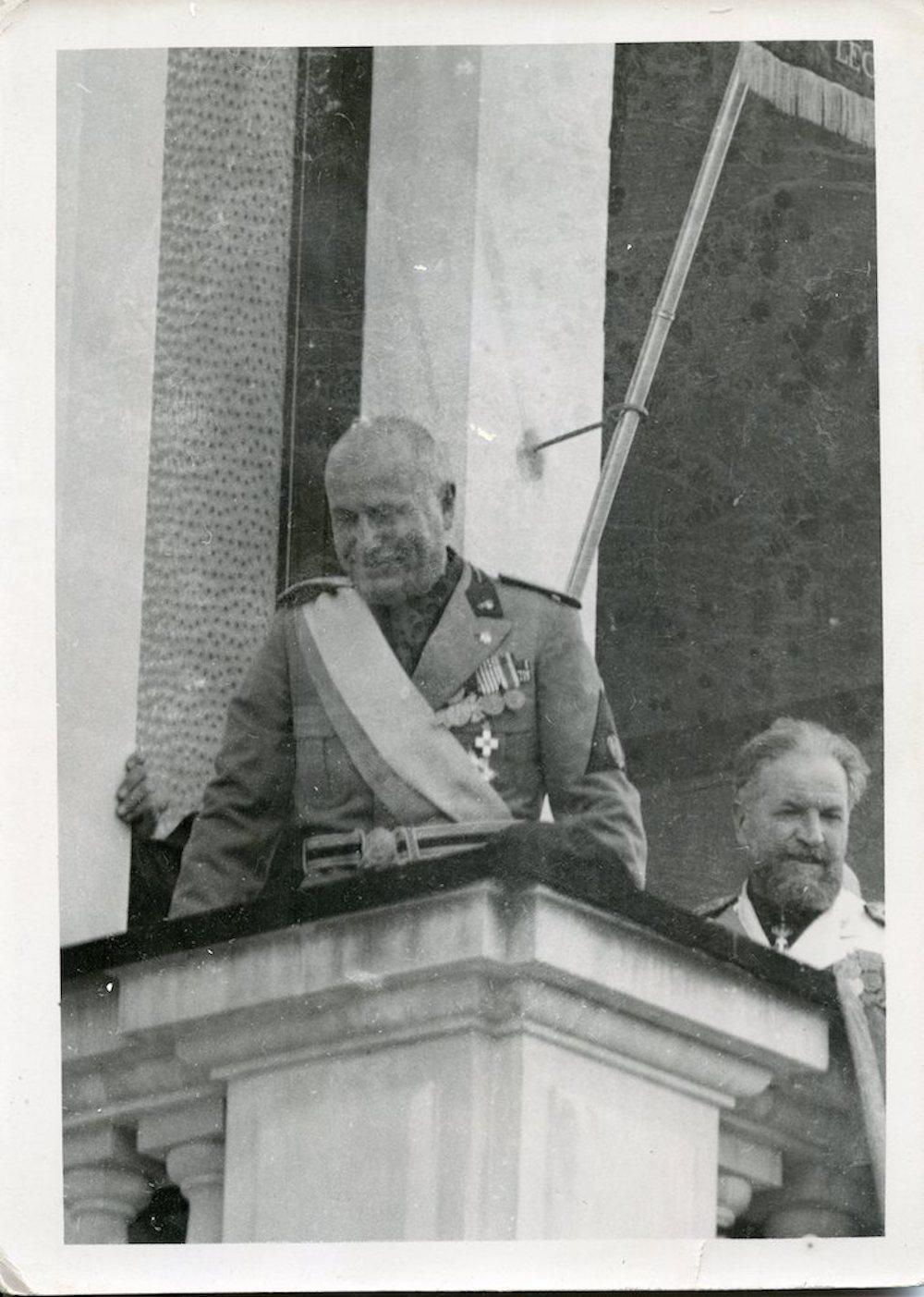 Mussolini During a Meeting - Vintage Photograph 1934