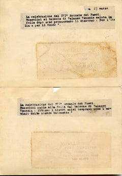 Mussolini au cours de la célébration du 16e anniversaire du Fasci - 1935