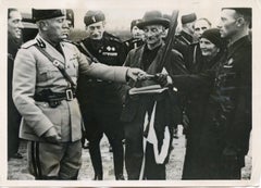 Mussolini Hands The Keys - Rome - Vintage Photo - 1937