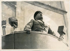 Mussolini's Speech - Vintage Photo - 1934