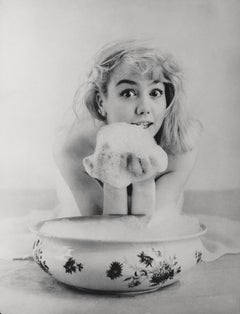 Vintage Mylene Demongeot with Bubbles Globe Photos Fine Art Print