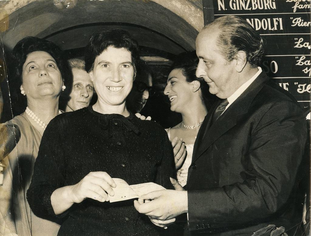 Natalia Ginzburg Recives the XVII Strega Prize - Vintage photograph - 1963