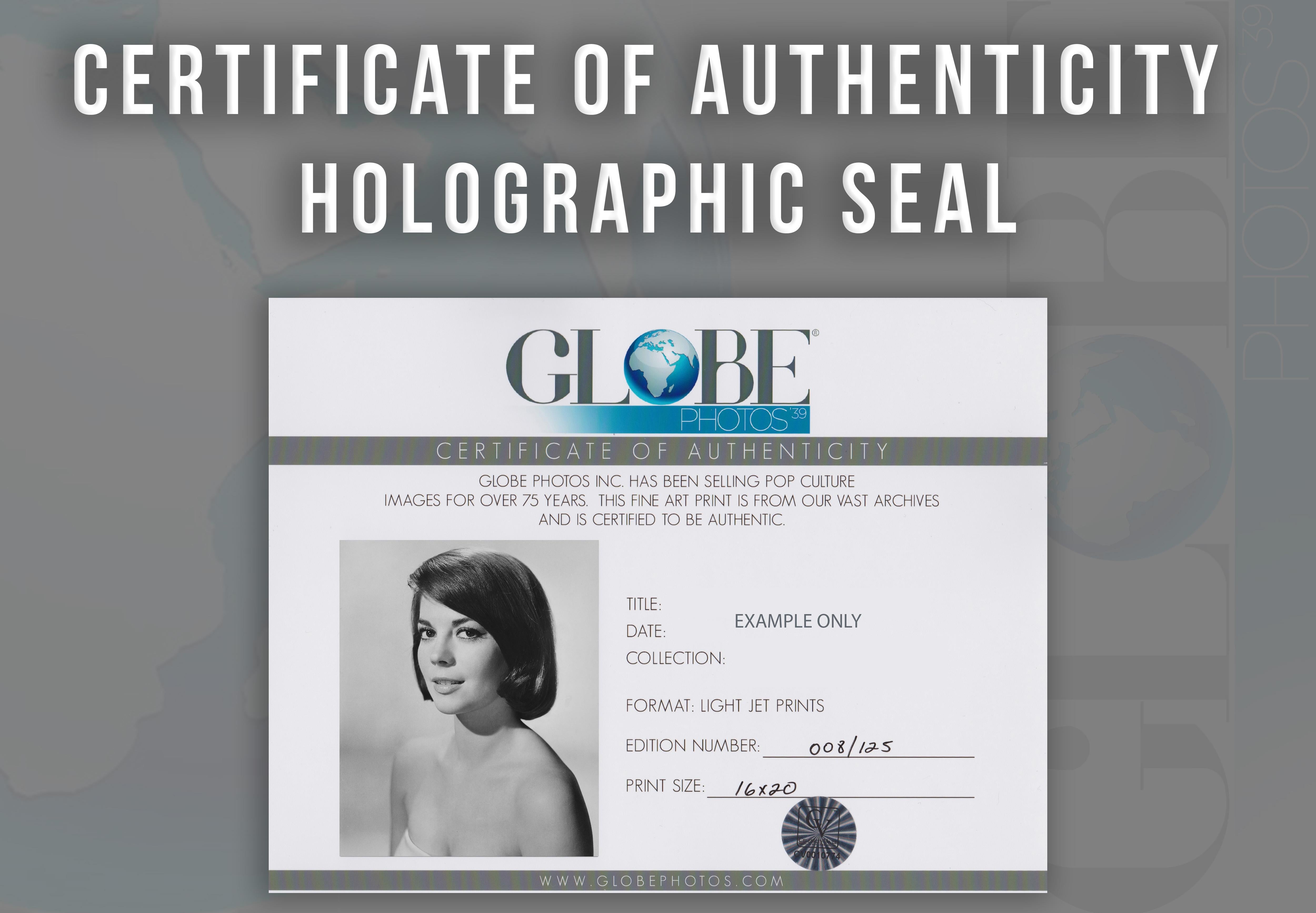 Natalie Wood Classical Portrait Fine Art Print - Gray Black and White Photograph by Unknown