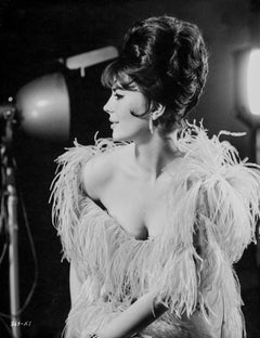 Natalie Wood in Feathered Dress Fine Art Print