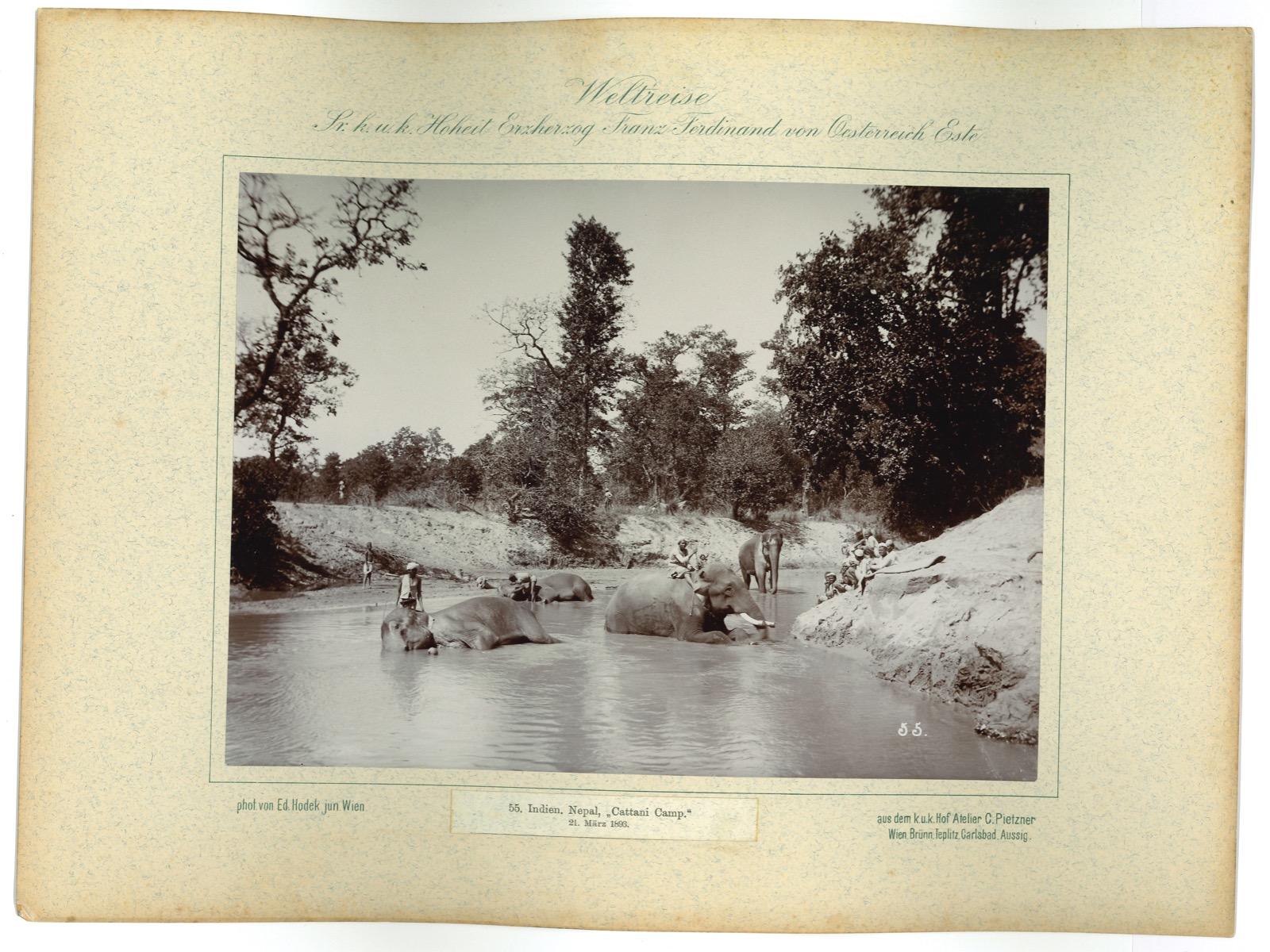 Unknown Landscape Photograph - Nepal - Cattani Camp - Original Vintage Photo - 1893