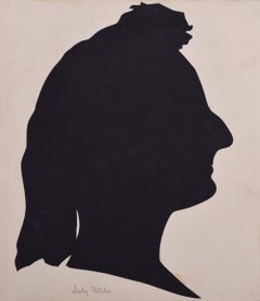 Antique Nineteenth century silhouette of a lady: Lady Fletcher