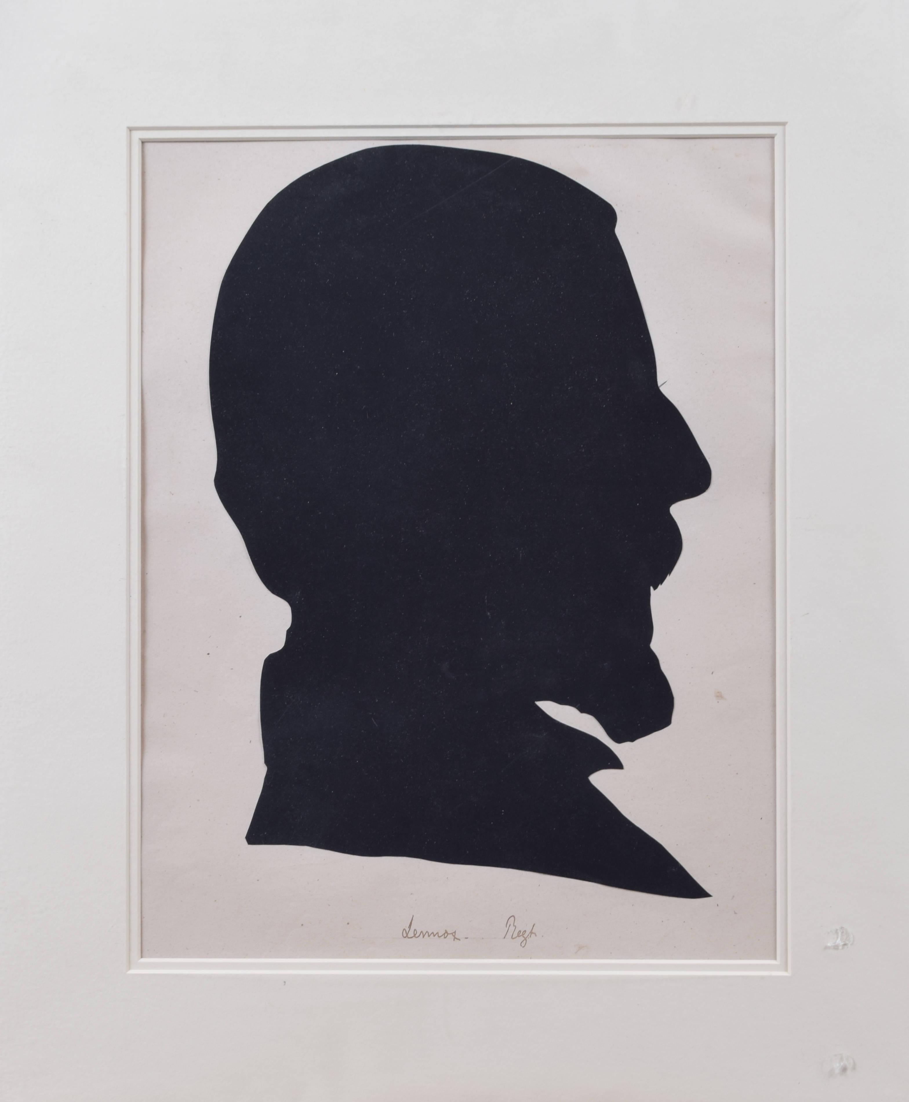 Unknown Black and White Photograph - Nineteenth century silhouette of a gentleman: Lennox