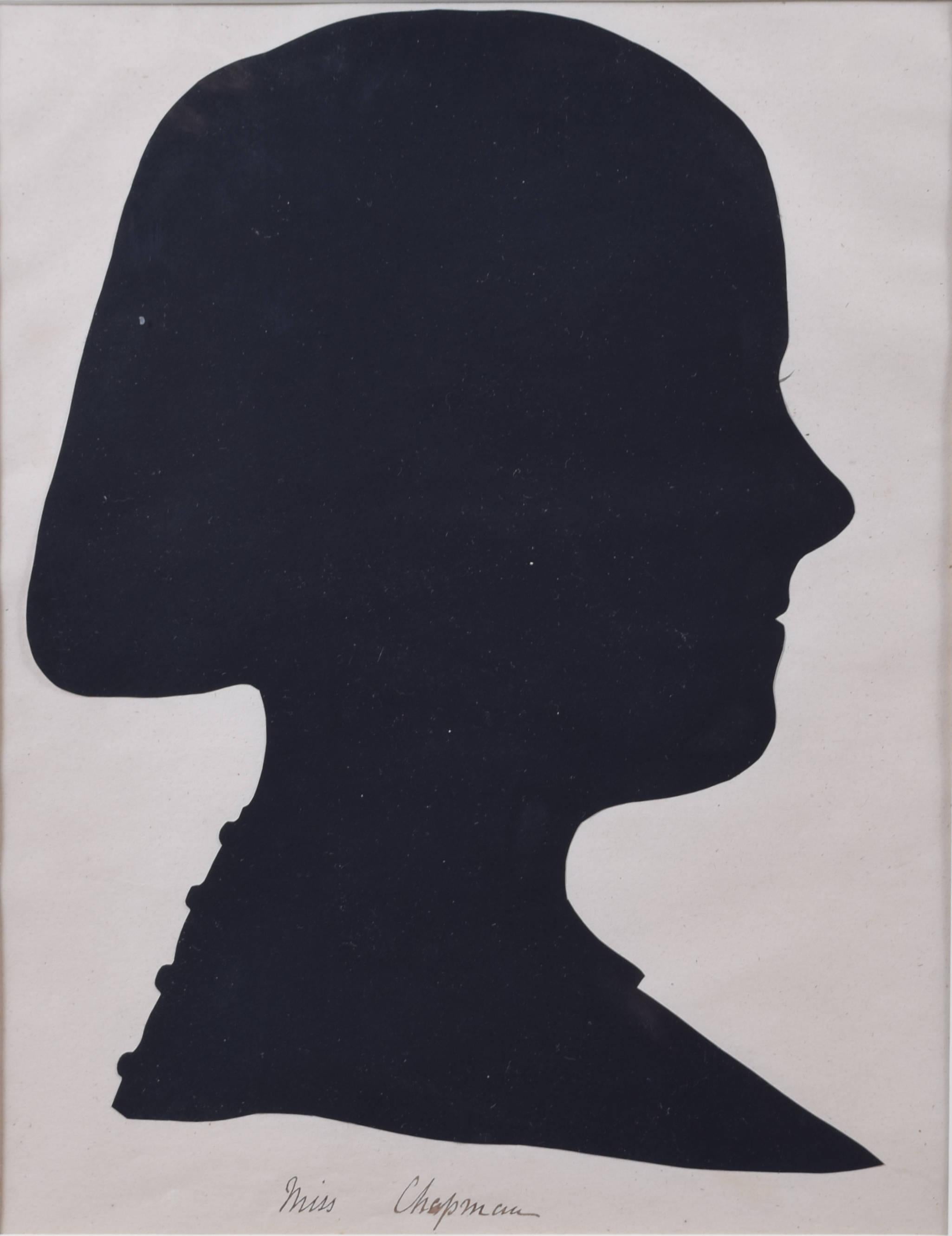 Nineteenth century silhouette of a lady: Miss Chapman - Photograph by Unknown