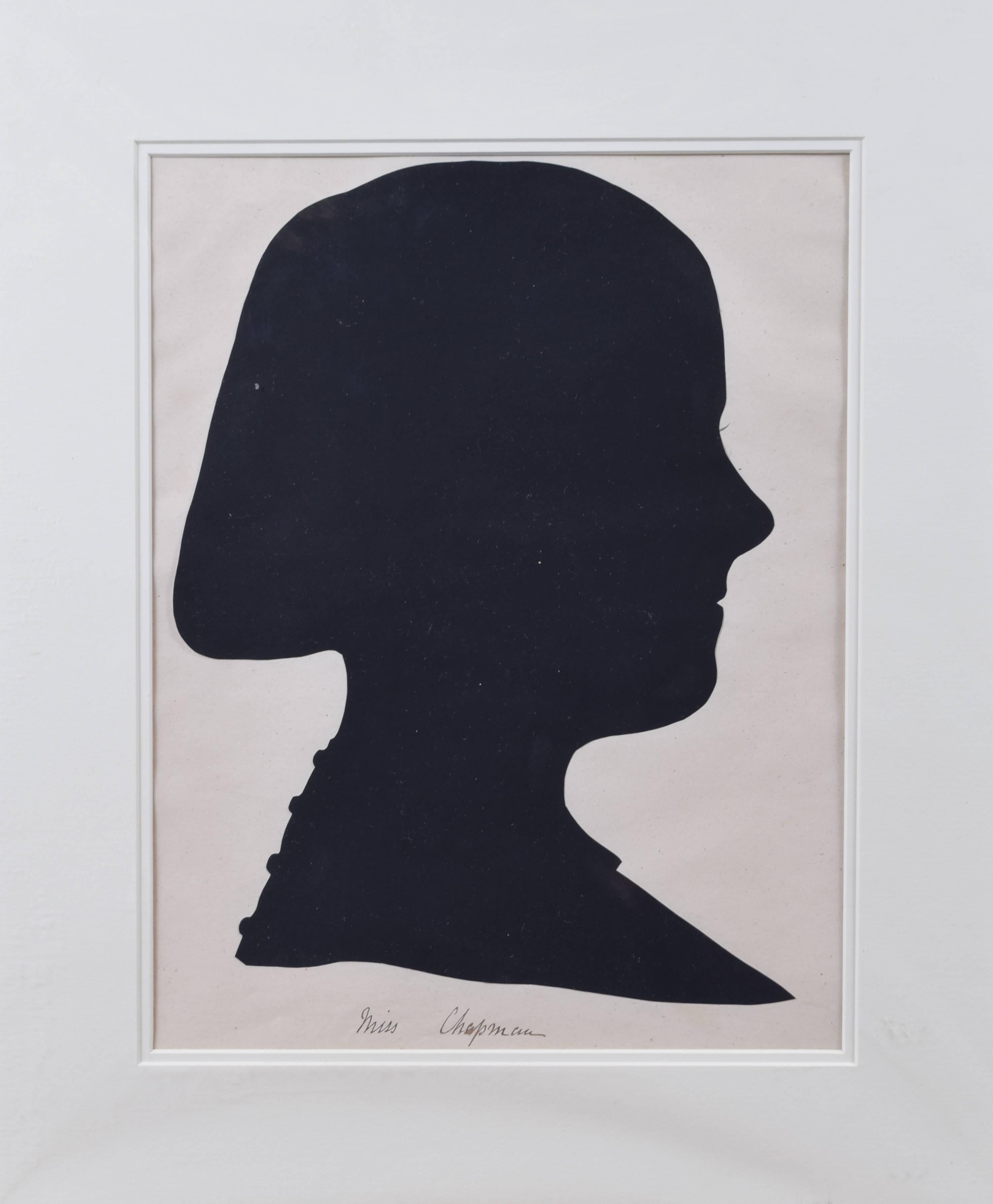 Nineteenth century silhouette of a lady: Miss Chapman