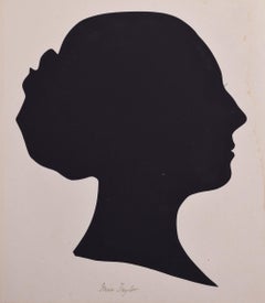 Antique Nineteenth century silhouette of a lady: Miss Taylor