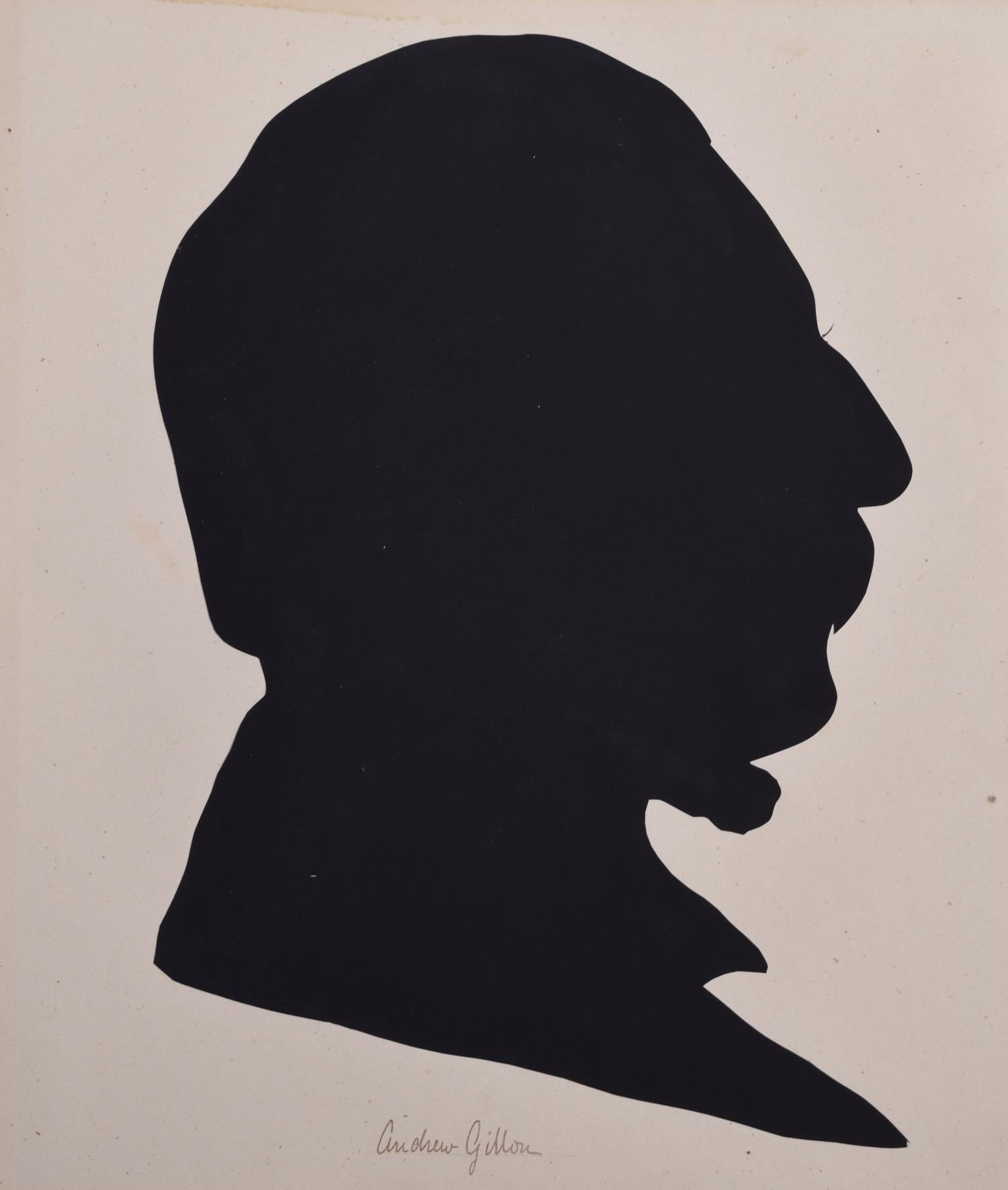 Unknown Black and White Photograph – Silhouette eines Herrn aus dem neunzehnten Jahrhundert: Andrew Gillon