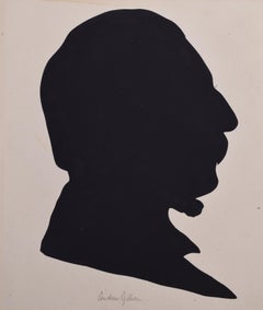 Antique Nineteenth century silhouette of a gentleman: Andrew Gillon