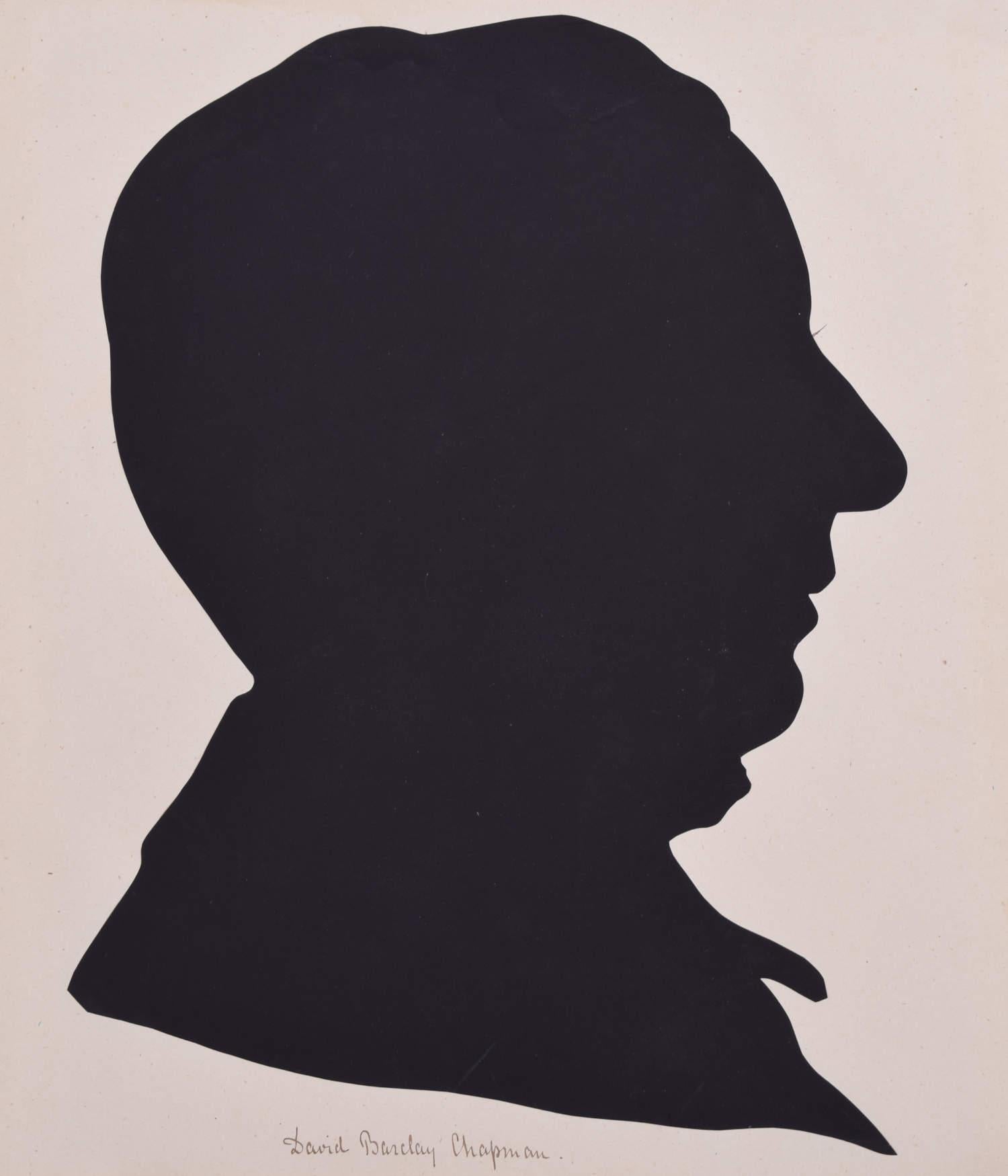 Unknown Black and White Photograph - Nineteenth century silhouette of a gentleman: David Barclay Chapman