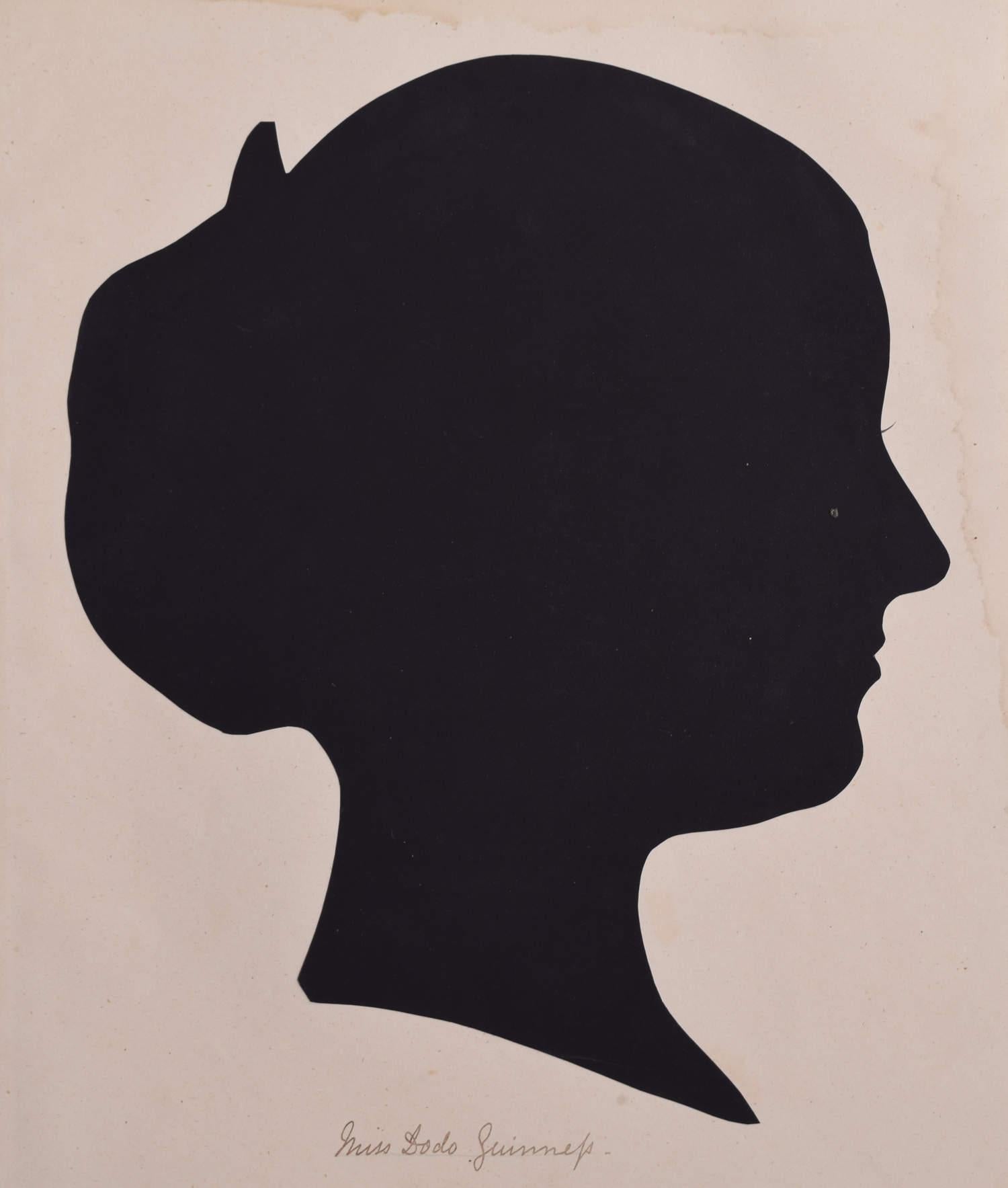 Unknown Black and White Photograph - Nineteenth century silhouette of a lady: Miss Adelaide Maud "Dodo" Guinness