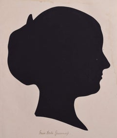 Nineteenth century silhouette of a lady: Miss Adelaide Maud "Dodo" Guinness