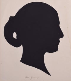 Nineteenth century silhouette of a lady: Miss Guinness