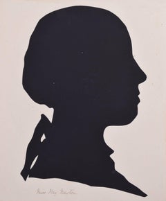 Antique Nineteenth century silhouette of a lady: Miss Hay Newton 