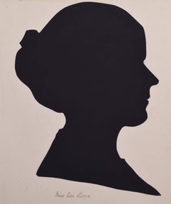 Nineteenth century silhouette of a lady: Miss Kerr Lloyd