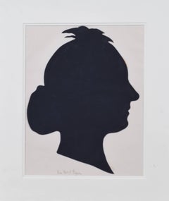 Nineteenth-century silhouette of a lady: the Hon Mrs F Byron