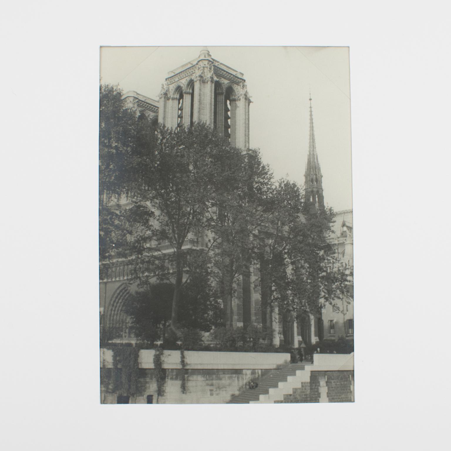 Notre Dame de Paris Cathedral, 1927, Silver Gelatin Black and White Photography For Sale 1