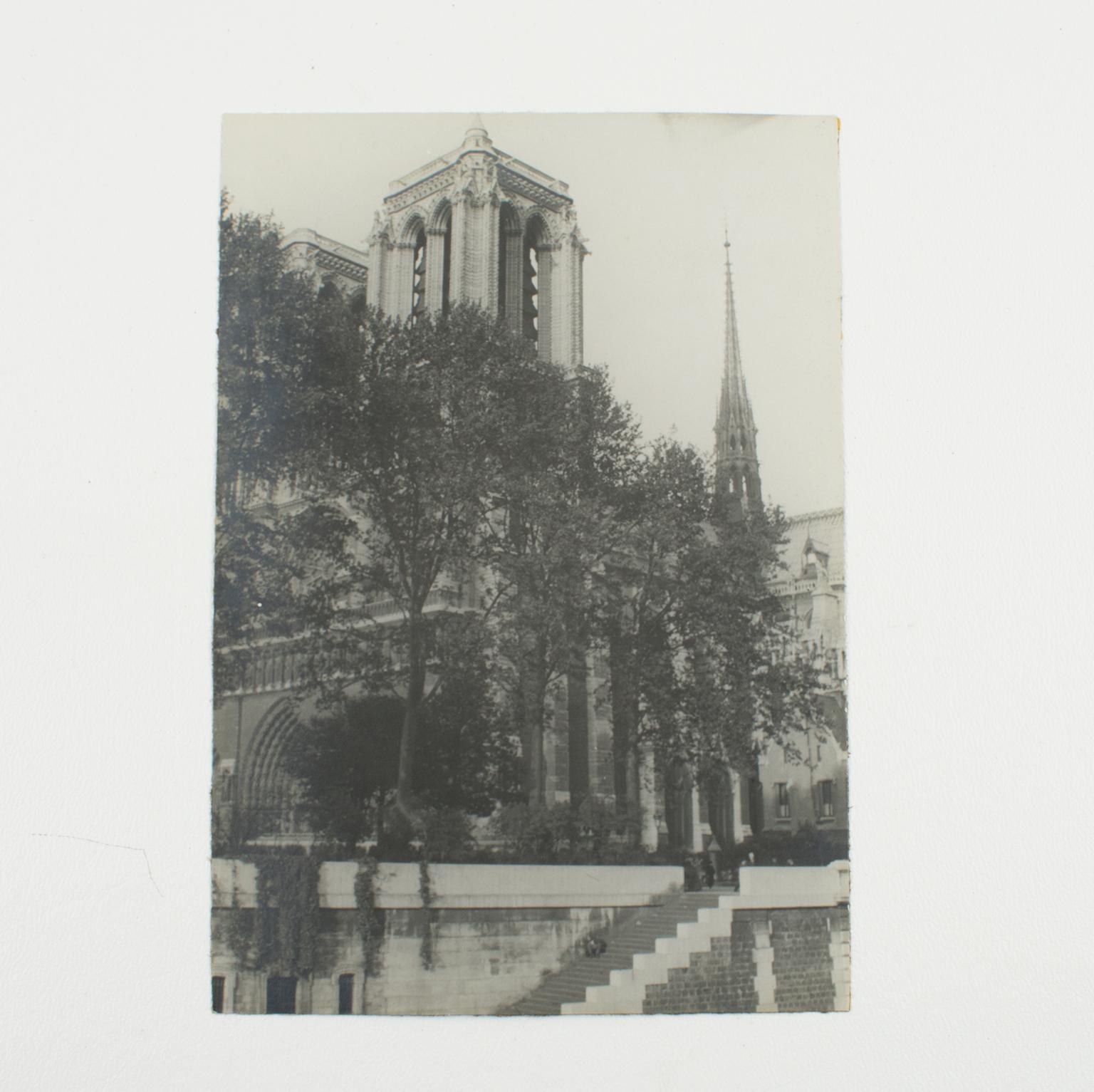 Notre Dame de Paris Cathedral, 1927, Silver Gelatin Black and White Photography For Sale 2