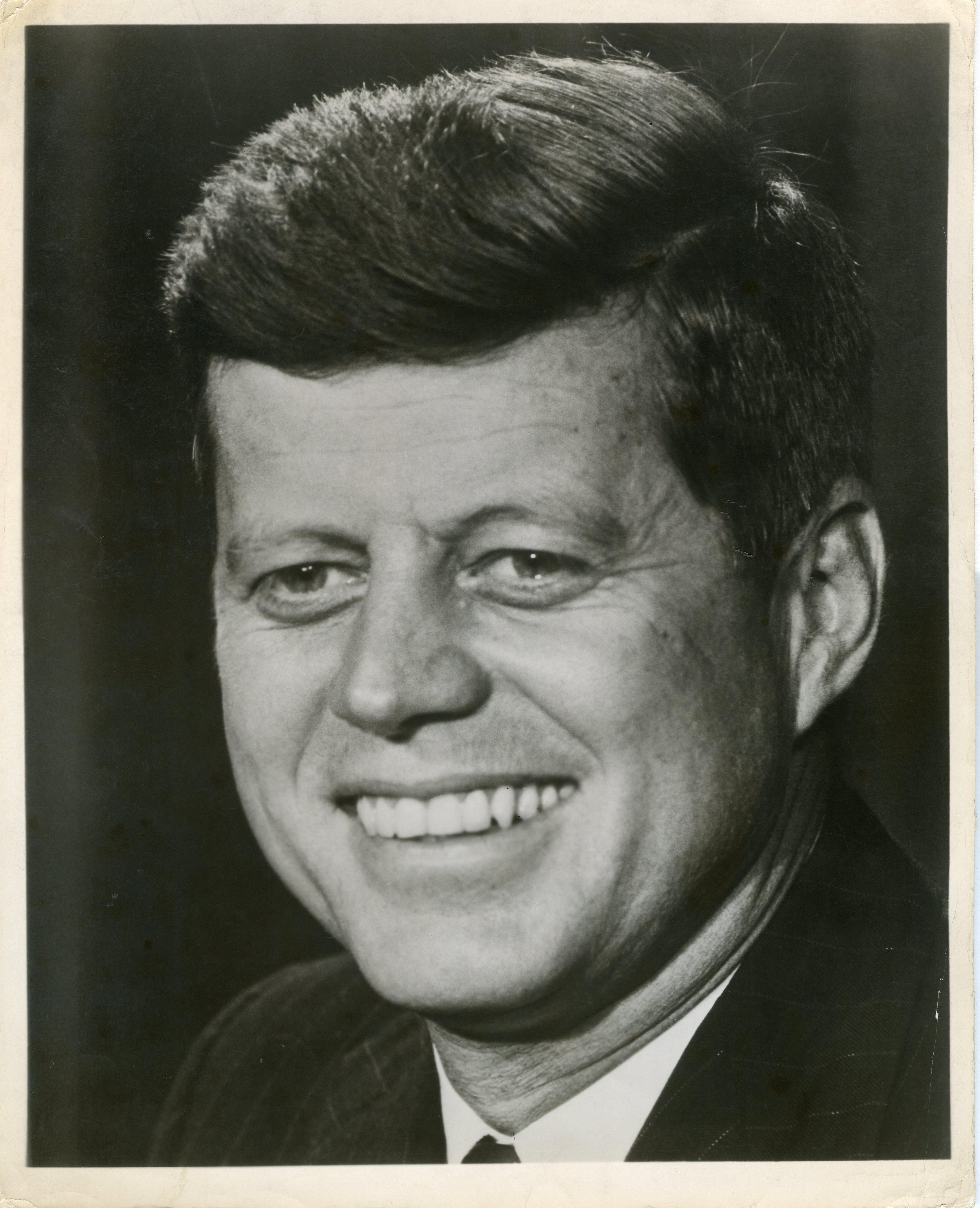 Unknown Black and White Photograph - Official Portrait of John Fitzgerald Kennedy - Original Vintage Photo - 1960s