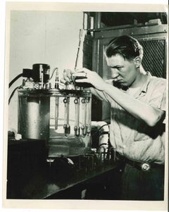 Oil Viscosity Checking - Vintage Photograph - Mid 20th Century