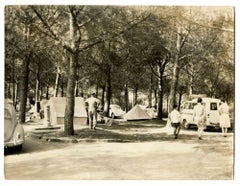 Vieux jours - camping - Photo vintage - milieu du 20e siècle