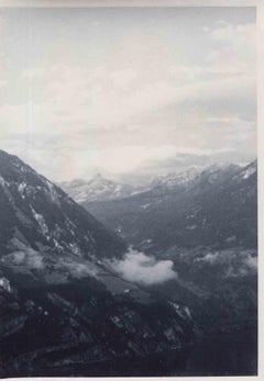 Photo ancienne - Foggy Mountain - Photo vintage - Début du 20e siècle