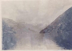 Old days Photo - Mountain and Lake - Retro Photo - Mid-20th Century