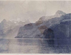 Old days Photo - Mountain and Lake - Retro Photo - Mid-20th Century
