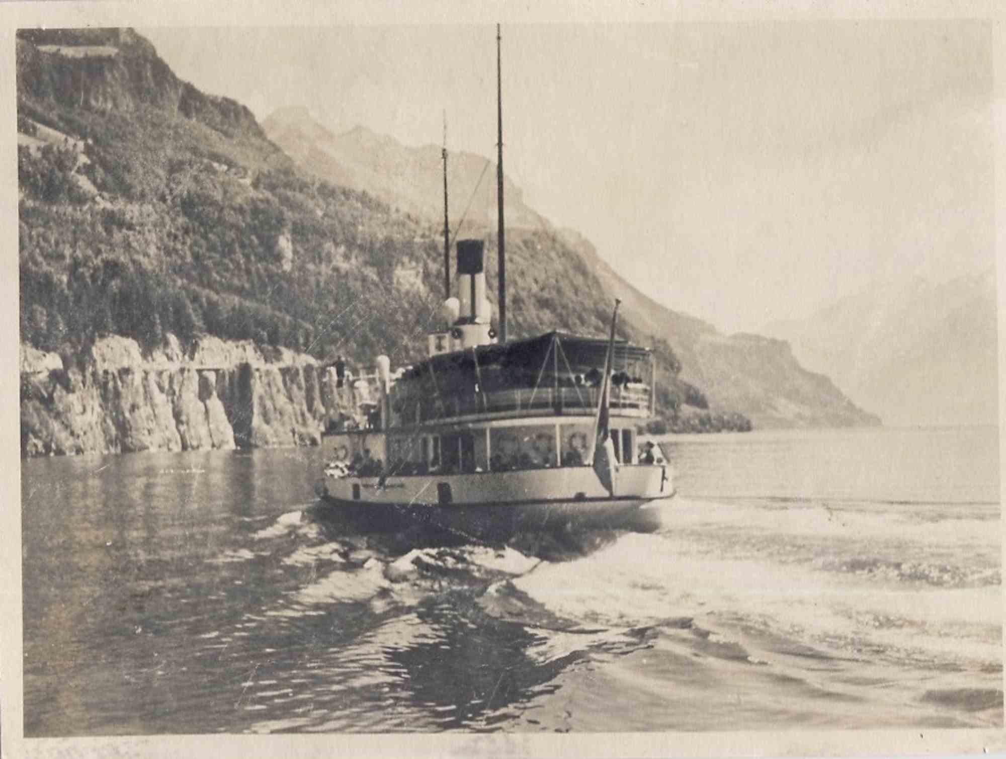 Unknown Figurative Photograph - Old Days Photo - The Boat - Vintage Photo - Mid-20th Century