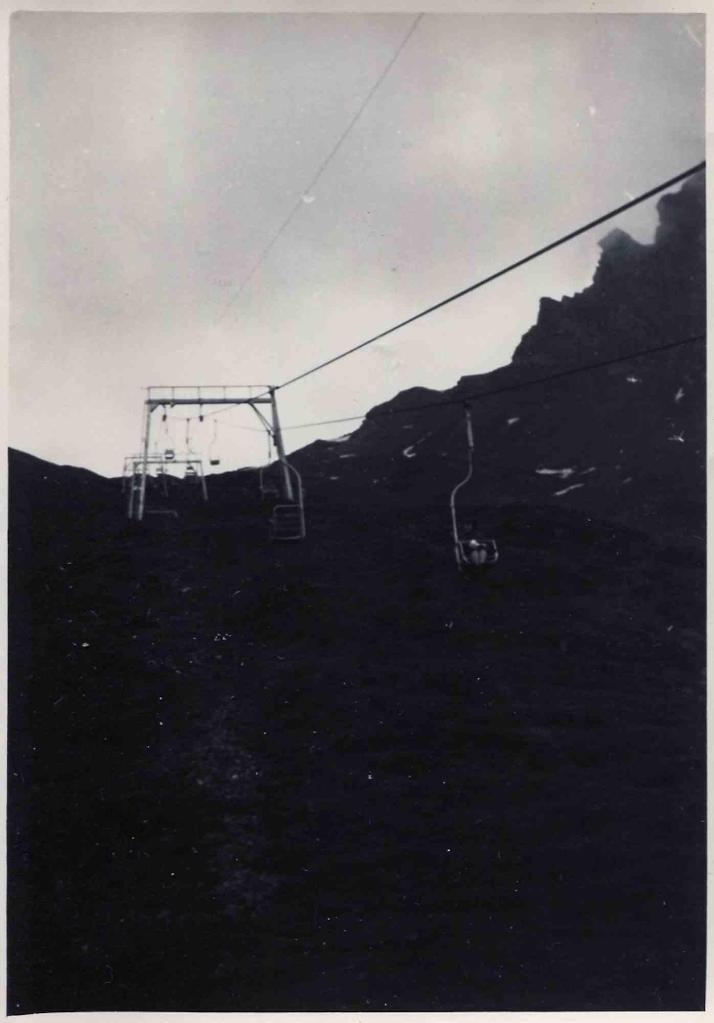Unknown Landscape Photograph – Old days Foto – „Twilight in the Mountain“ – Vintage-Foto – Mitte des 20. Jahrhunderts