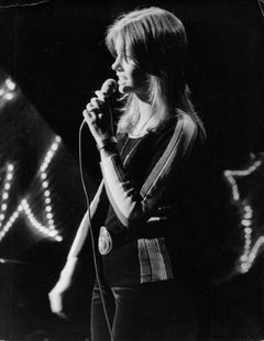 Olivia Newton John Singing on Stage Vintage Original Photograph