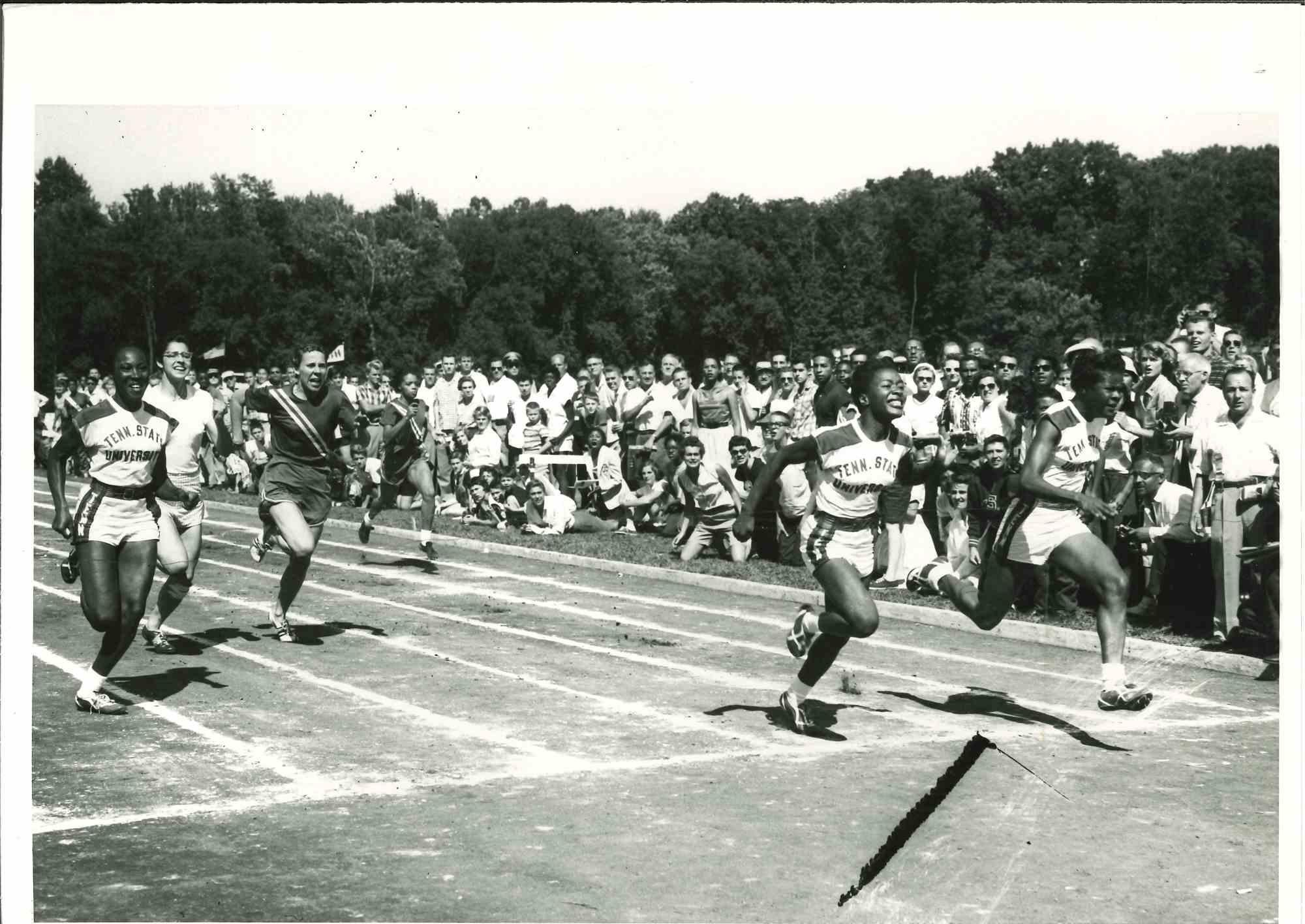 Unknown Figurative Photograph - Olympic Women 100 Meter - American Vintage Photograph - Mid 20th Century
