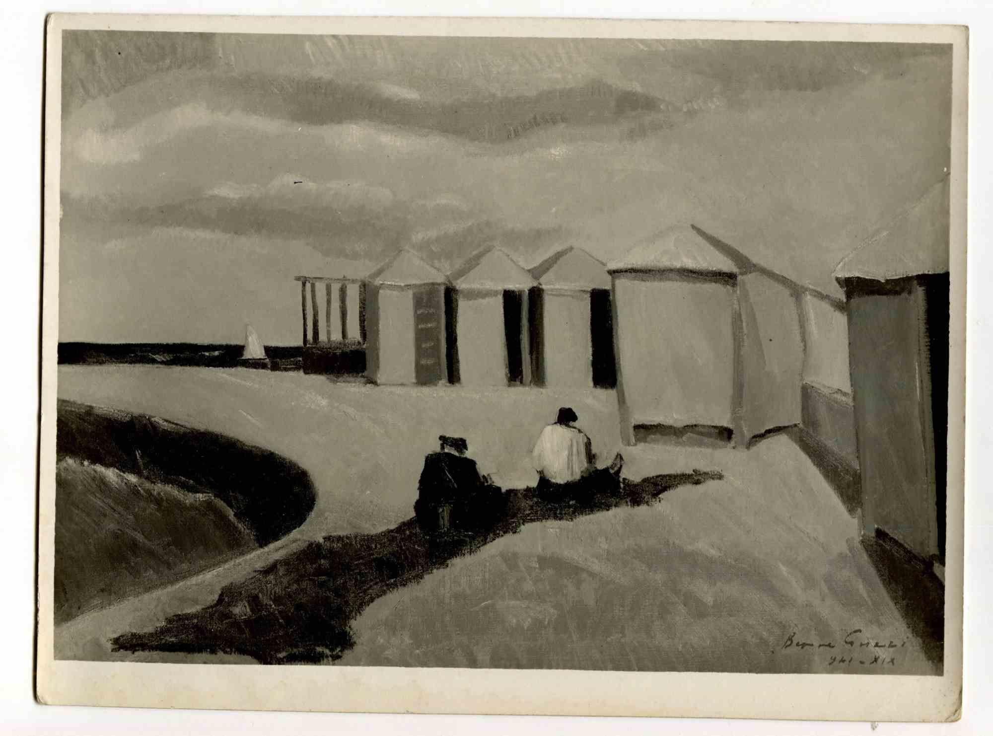 Vintage Photograph of a Painting by Beppe Guzzi - Mid 20th Century