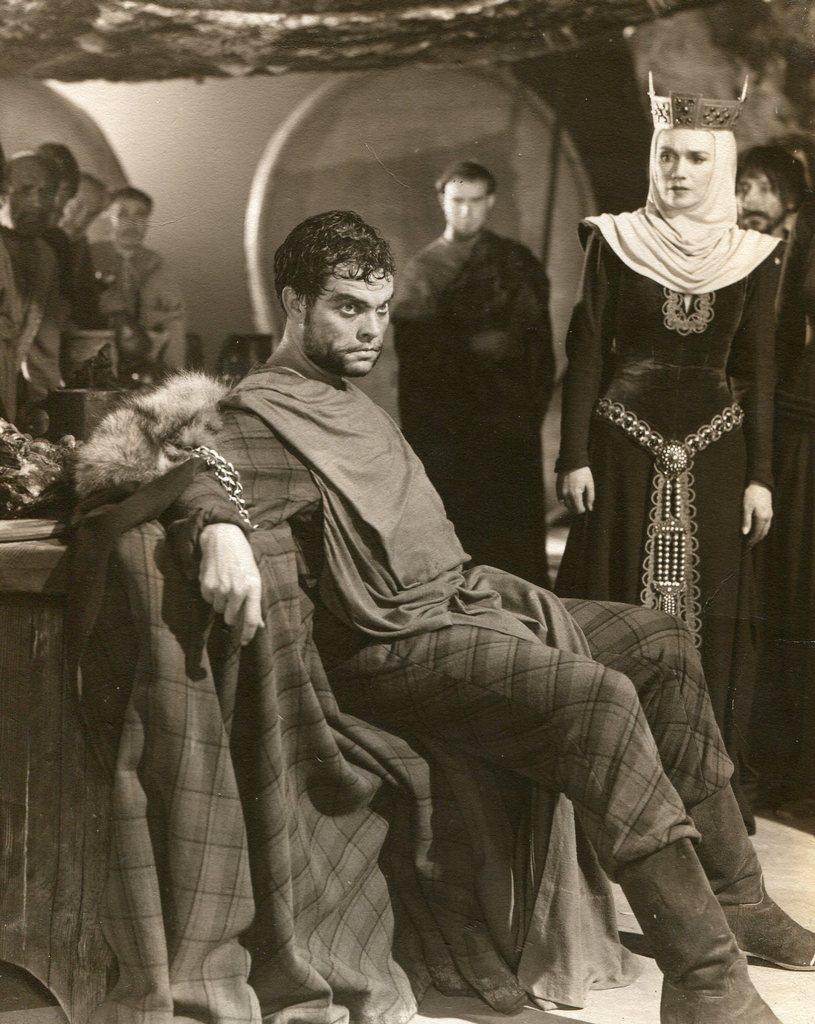 Unknown Portrait Photograph - Orson Welles from "Macbeth" - Original Vintage Photograph - 1948