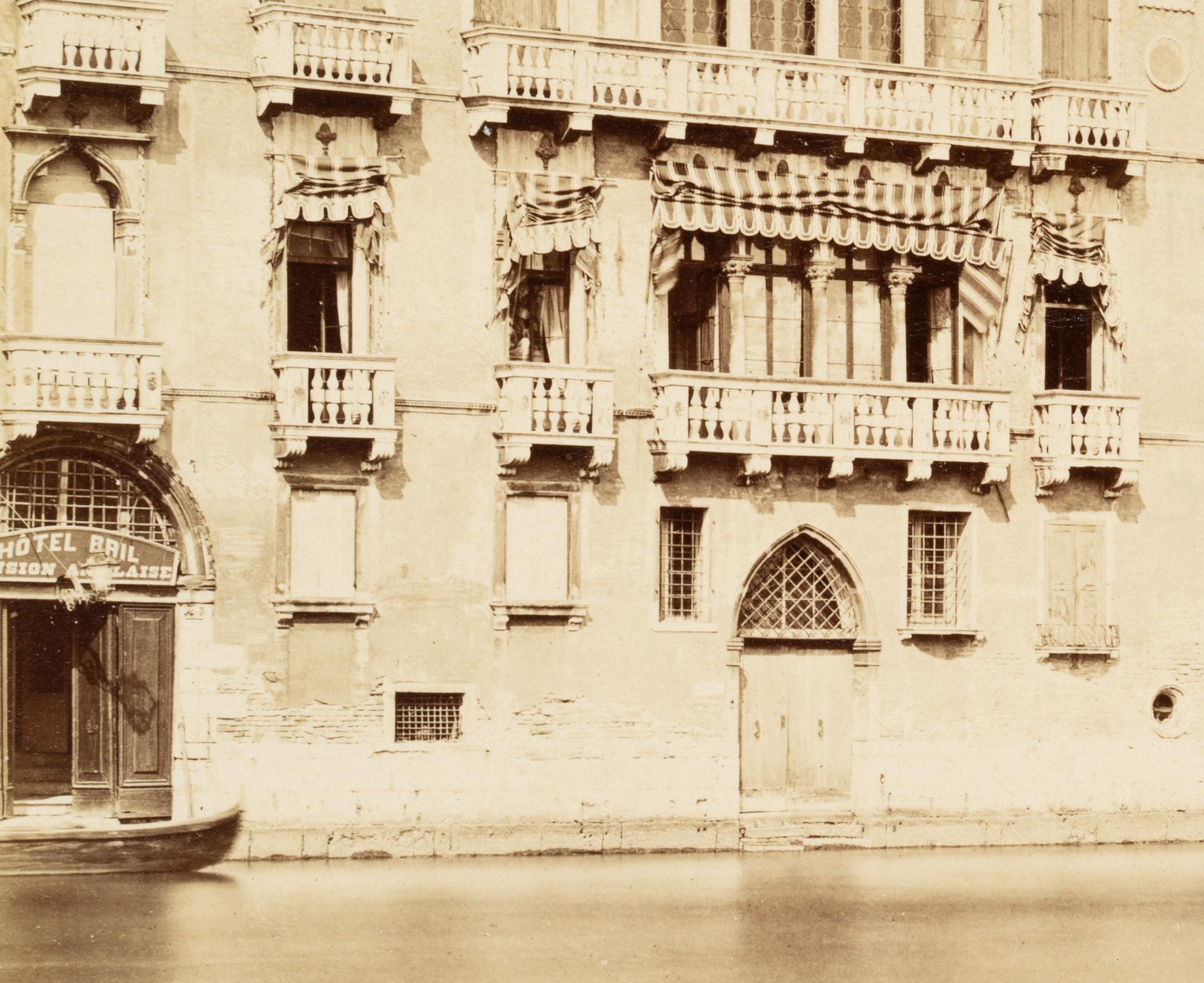 Fratelli Alinari (19th century) Circle: Italy View of the palaces on the Grand Canal in Venice, c. 1880, albumen paper print

Technique: albumen paper print, mounted on Cardboard

Inscription: At the lower part inscribed on the support: 
