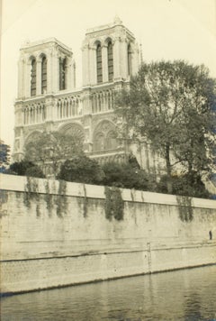 Paris, Notre Dame Cathedral, 1927 - Silver Gelatin Black and White Photograph