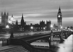 Vintage Parliament By Night (1973) - Silver Gelatin Fibre Print