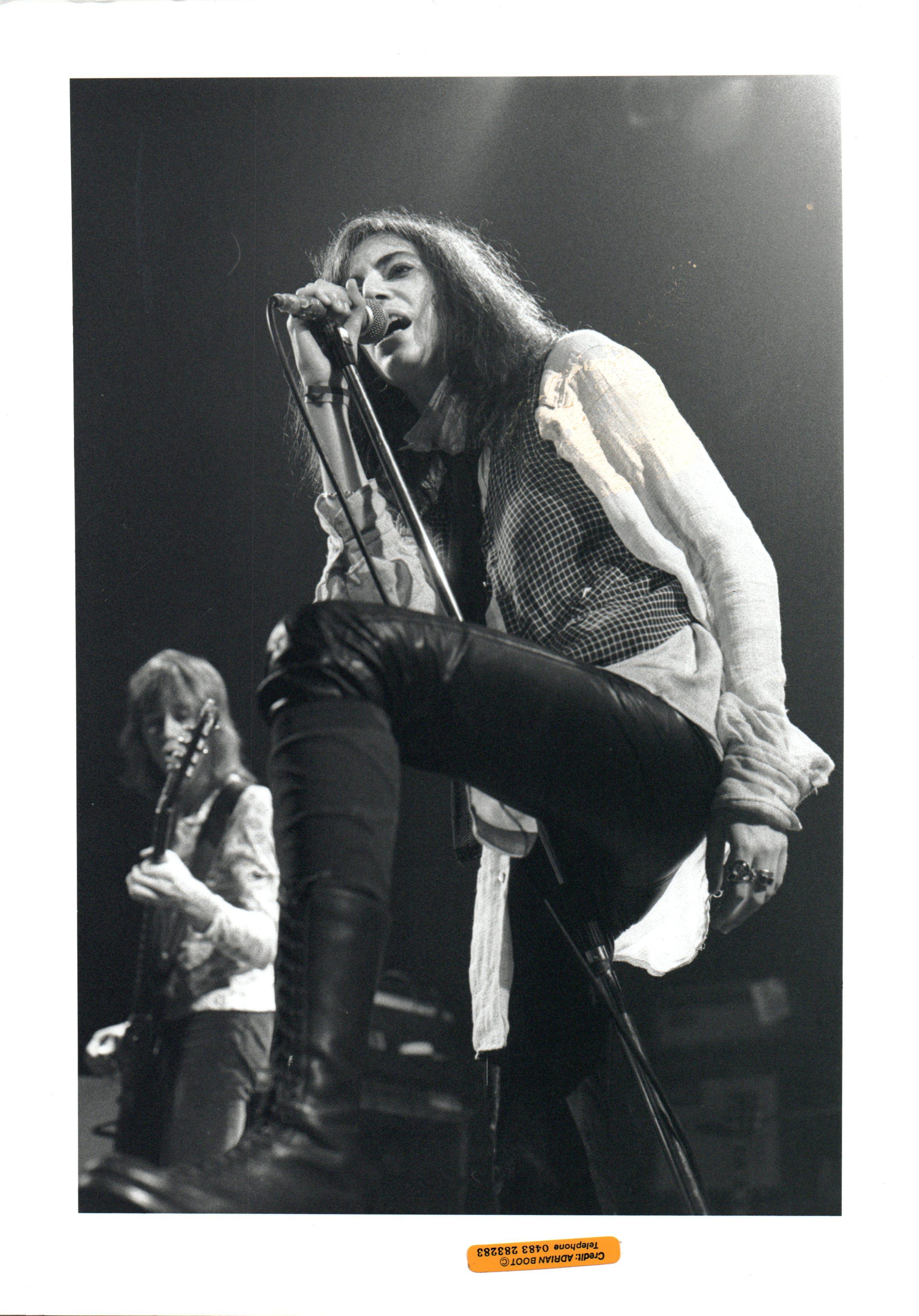Unknown Black and White Photograph - Patti Smith on Stage Vintage Original Photograph
