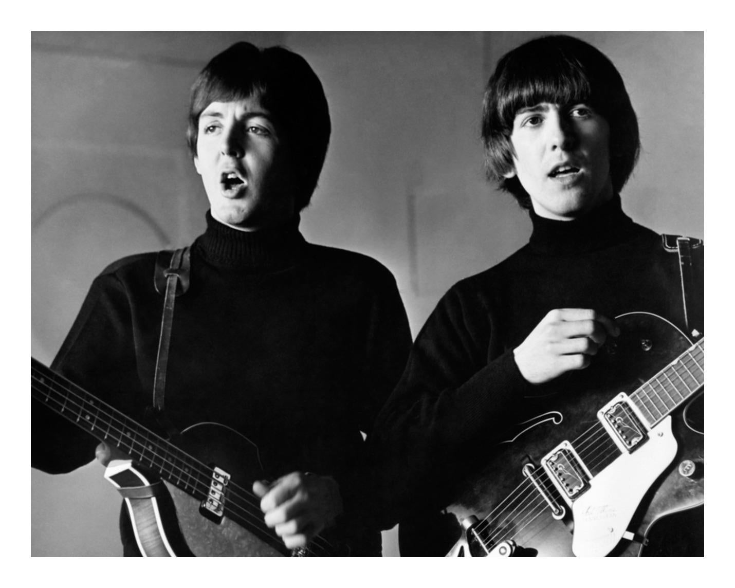 Paul McCartney and George Harrison of The Beatles 24