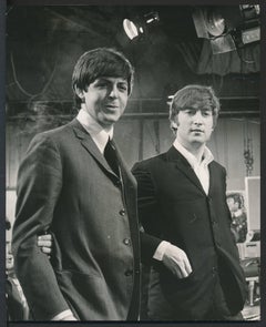 Paul McCartney and John Lennon of The Beatles Fine Art Print