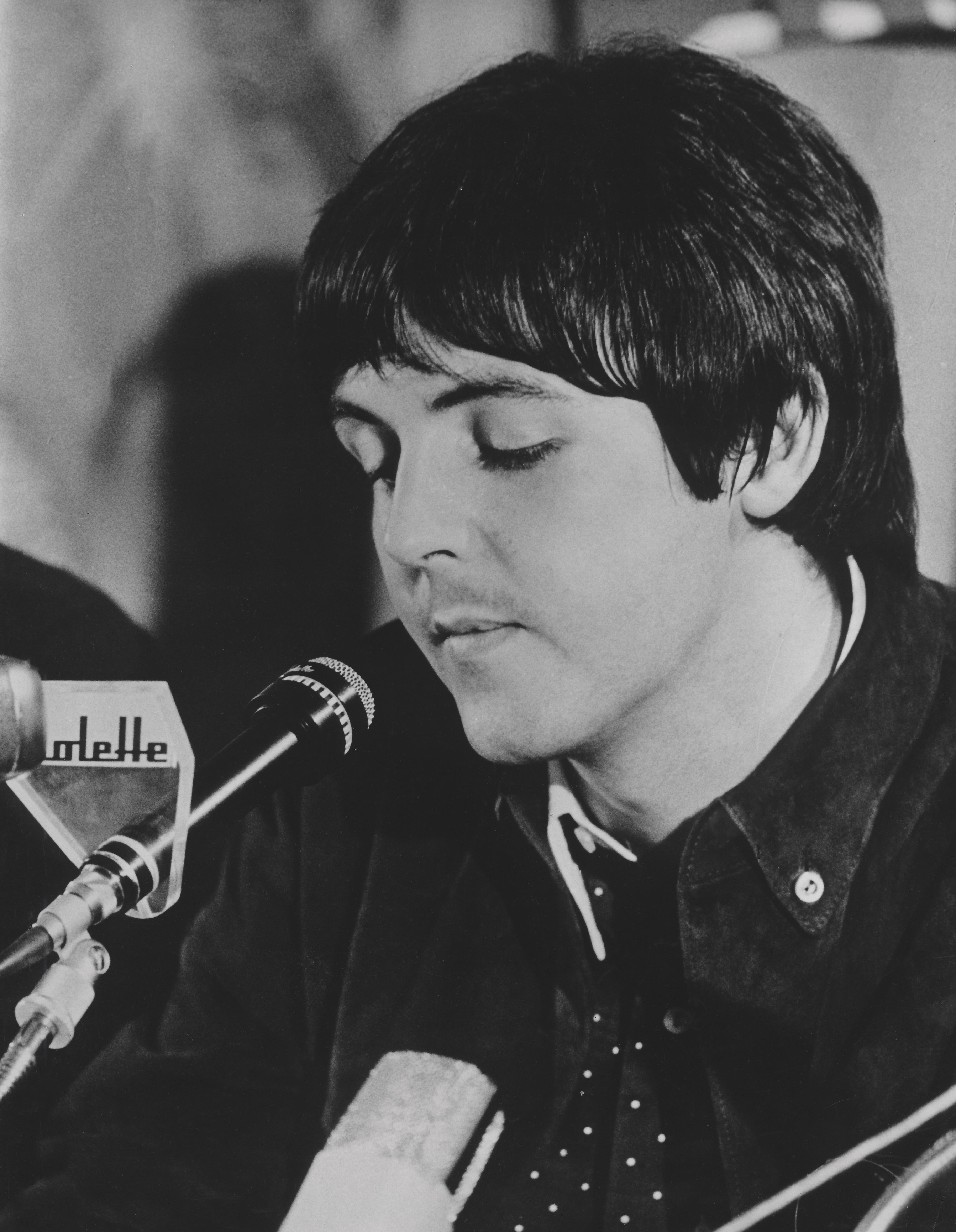 Unknown Portrait Photograph - Paul McCartney Being Interviewed Fine Art Print