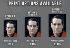 Paul Newman Closeup in Stunning Color Globe Photos Fine Art Print