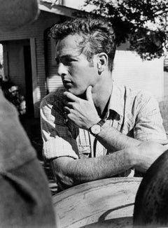 Vintage Paul Newman Deep in Thought Globe Photos Fine Art Print