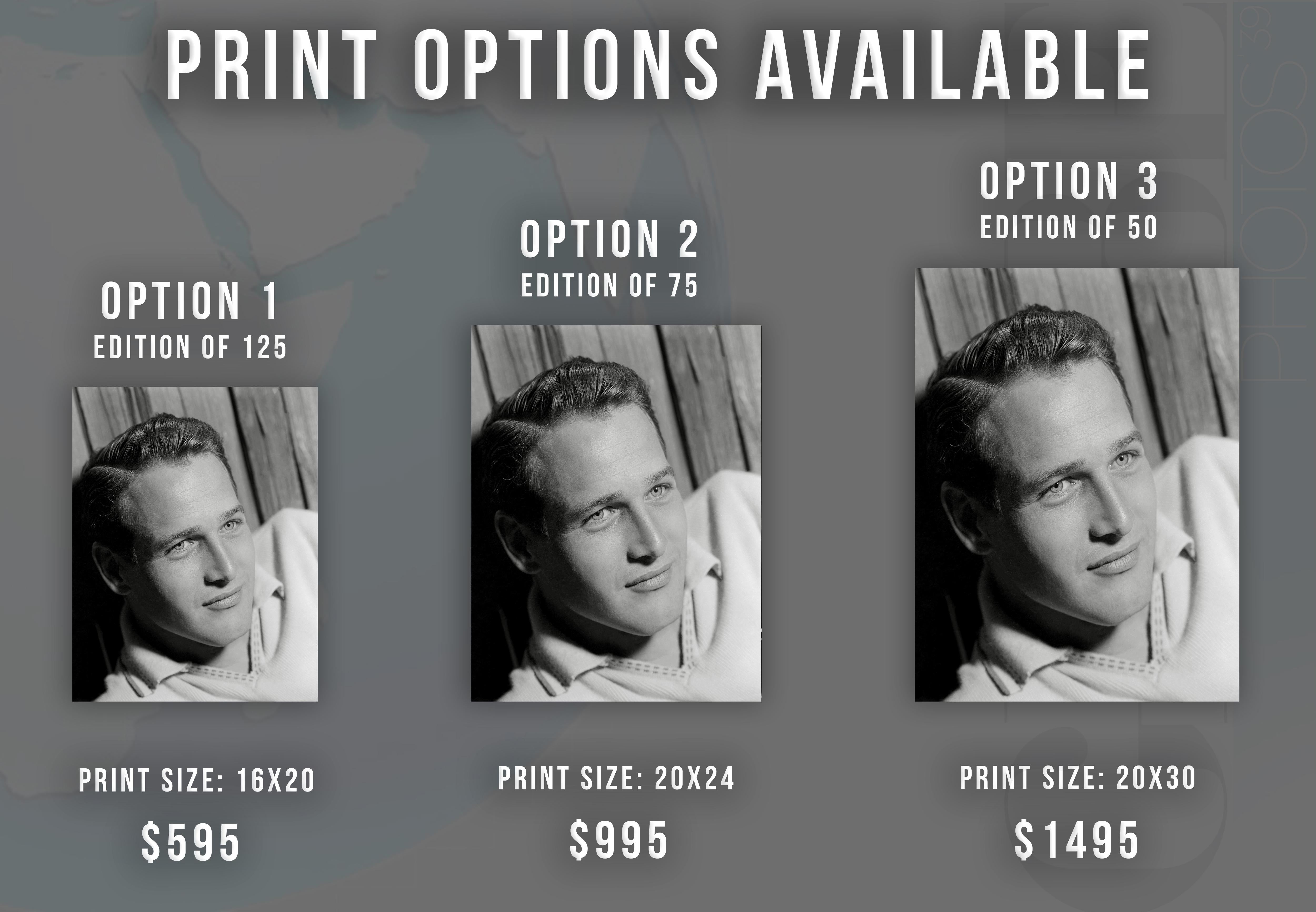 Paul Newman Handsome Star in the Studio II Globe Photos Fine Art Print - Photograph by Unknown