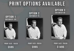 Paul Newman Looking Up in the Studio Globe Photos Fine Art Print