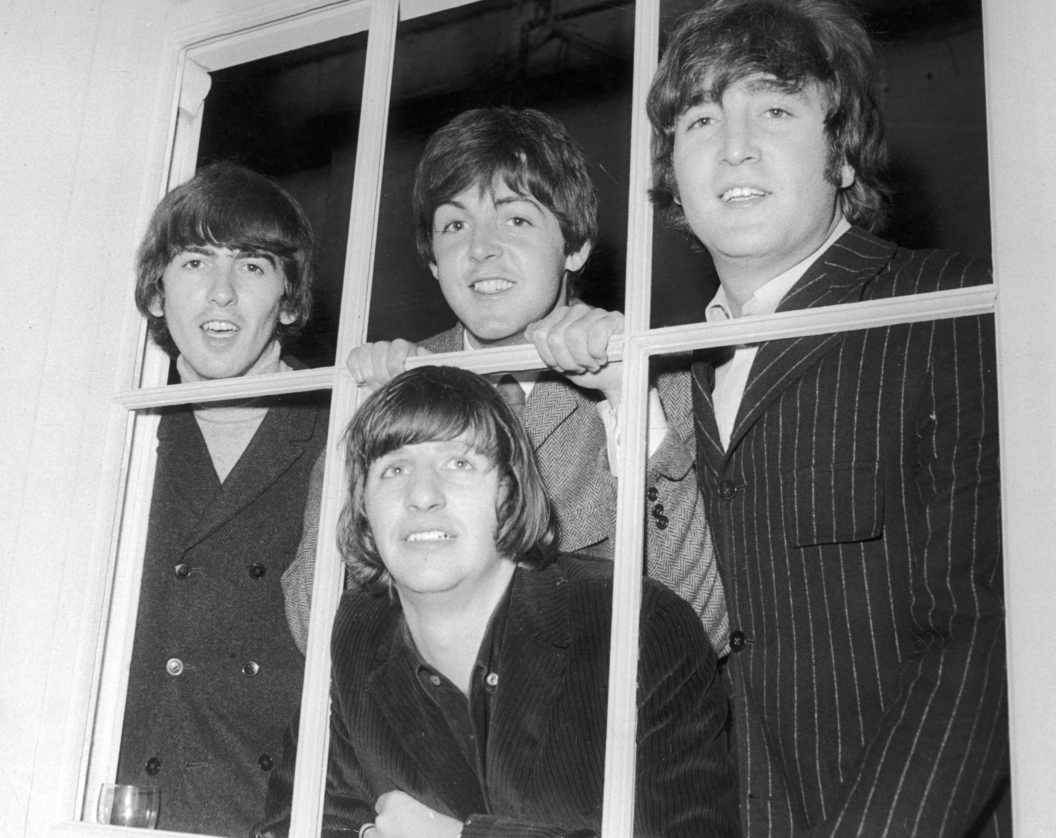 Unknown Portrait Photograph - Peek-A-Boo Beatles (1965) - Silver Gelatin Print